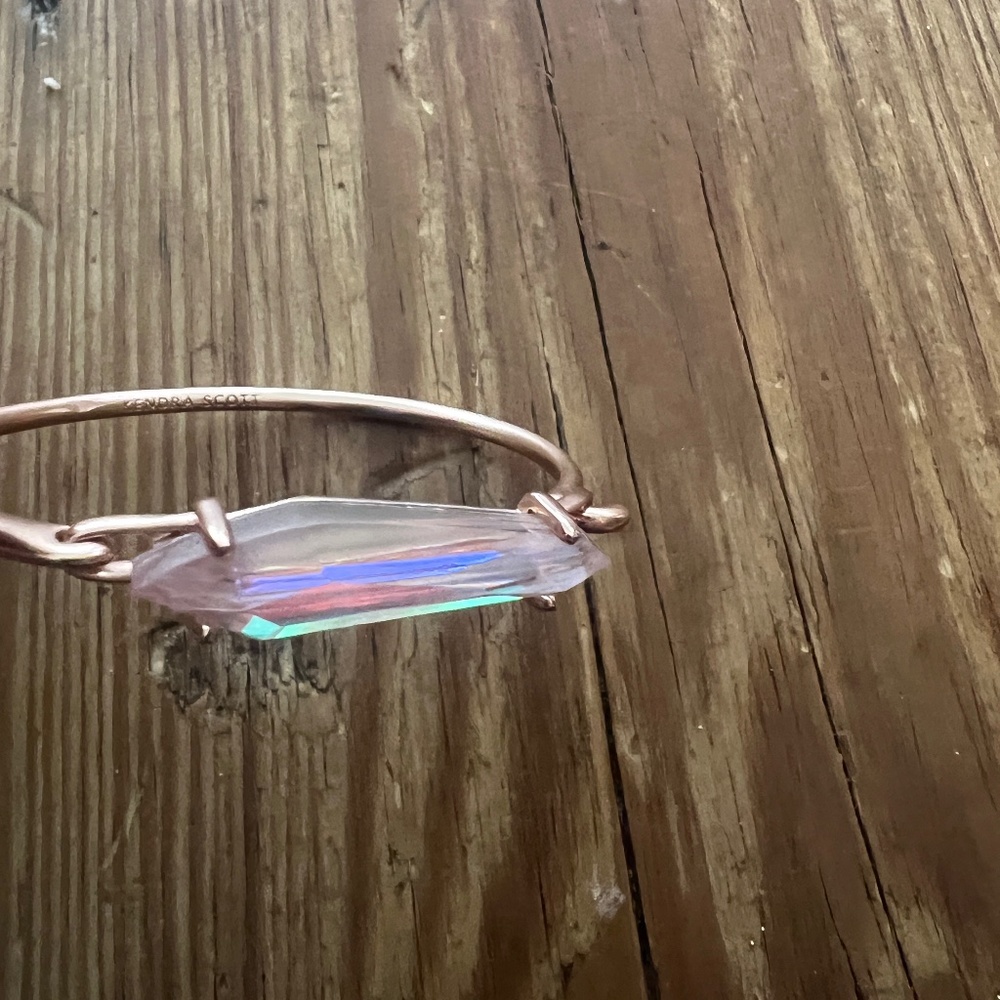 Kendra Scott Nigel rose Gold Bracelet dichroic glass